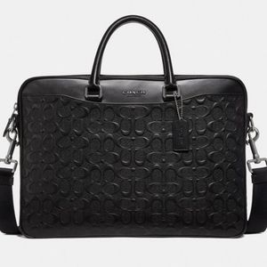 NWT COACH Briefcase Laptop Computer Business Bag NWT Designer Signature Leather